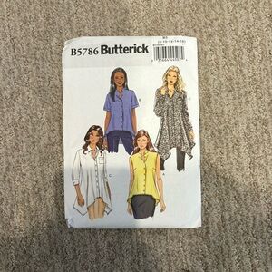 Butterick Misses Shirts Sewing Pattern - Sizes 8-16 - B5786